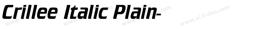 Crillee Italic Plain字体转换